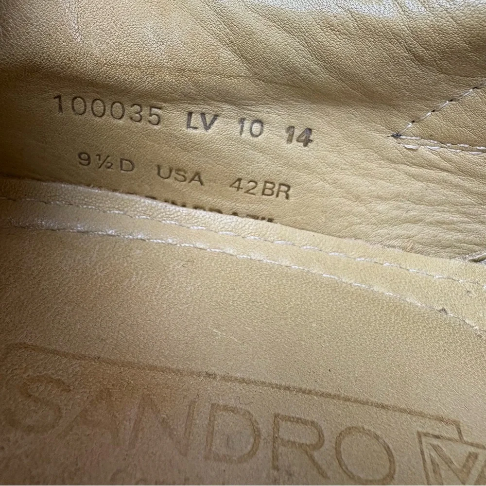 Sandro Tan Brown Leather Fisherman Sandals Comfort And Gel Mens size 9.5 D